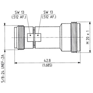 31_N-4195-50-12/139_UE Adaptor <br>轉接頭 N(f)-4.1/9.5(f)