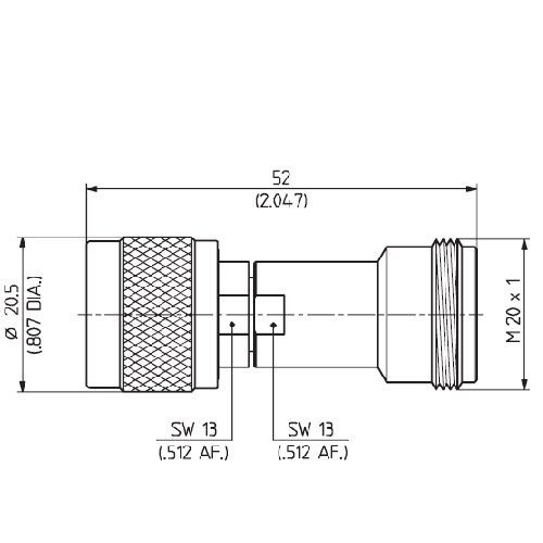 33_N-4195-50-51/1-3_UE Adaptor <br>轉接頭 N(m)-4.1/9.5(f)