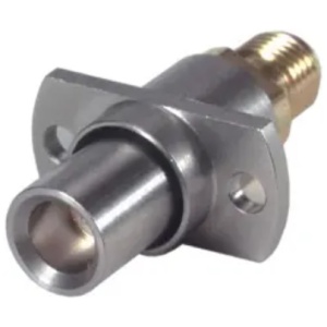 39_QMA-SMA-U50-1/11-_NE Adaptor <br>轉接頭 QMA(m)-SMA(f) 面板安裝