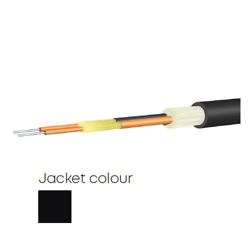 2芯 TWINFIX 緊管 LSFH光纜、外徑7.5 x 7.2mm