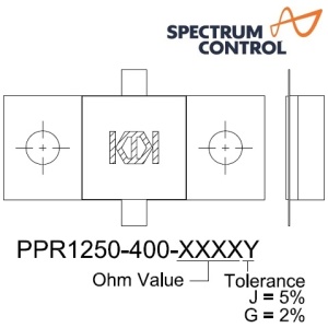 PPR1250-400 Series <br>法蘭 電阻 400MHz 400W