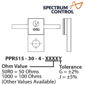 PPR515-30-4 Series <br>法蘭 電阻 2.5GHz 30W
