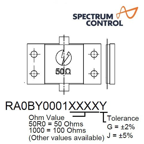 RA0BY0001 Series <br>法蘭 電阻 200MHz 600W