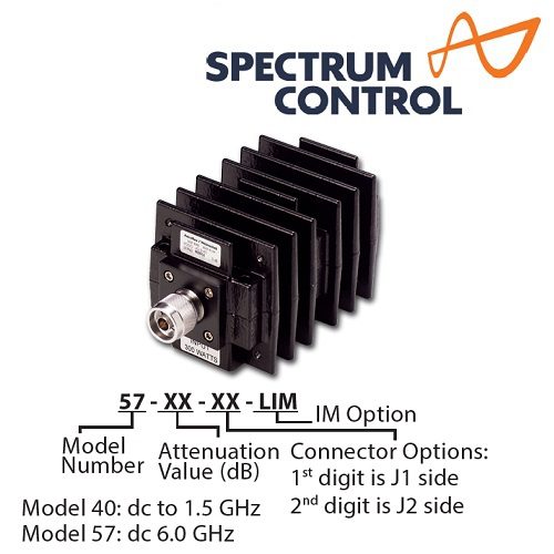 40、57系列 Fixed Attenuators <br>定值 衰減器 N/2.92mm