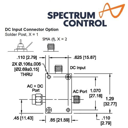 8800Sxxx General Purpose Bias Tees <br>通用 偏壓器 SMA
