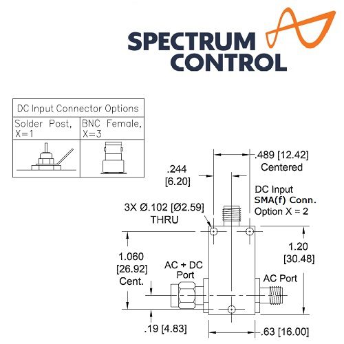 8812Kxxx Broadband Bias Tees <br>寬頻 偏壓器 2.92mm