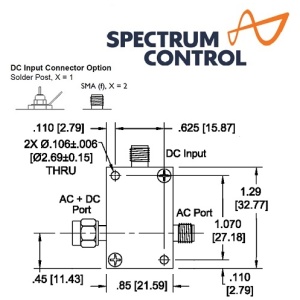 8820Sxxx High Current Bias Tees <br>大電流 偏壓器 SMA