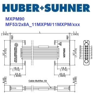 MXPM90 系列 2x8 MXPM90 - MXPM90 <br>多同軸測試電纜 組件