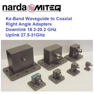 Ka-Band Right Angle Coaxial to Waveguide Adapters <br>同軸轉波導轉接器 SMA彎角