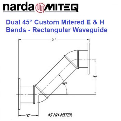 Custom Bends / Miters Rectangular Waveguide <br>定製彎頭/斜接 矩形波導管