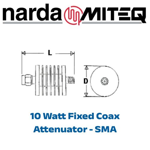 1015-x Fixed Attenuators <br>DC  - 6 GHz 10W SMA 定值 衰減器