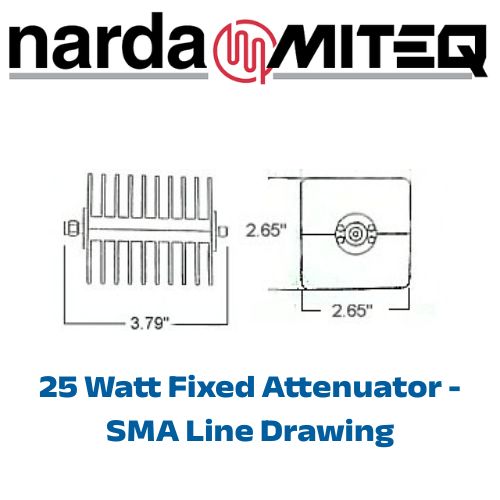 2514-x Fixed Attenuators <br>DC  - 4.2 GHz 25W SMA 定值 衰減器