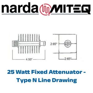2524-x Fixed Attenuators <br> DC  - 4.2 GHz 25W N 定值 衰減器