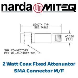 3105-x Fixed Attenuators <br>DC - 6.5 GHz 2W 定值 衰減器 SMA