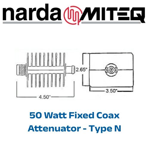 5025-x Fixed Attenuators <br> DC  - 6 GHz 50W N 定值 衰減器